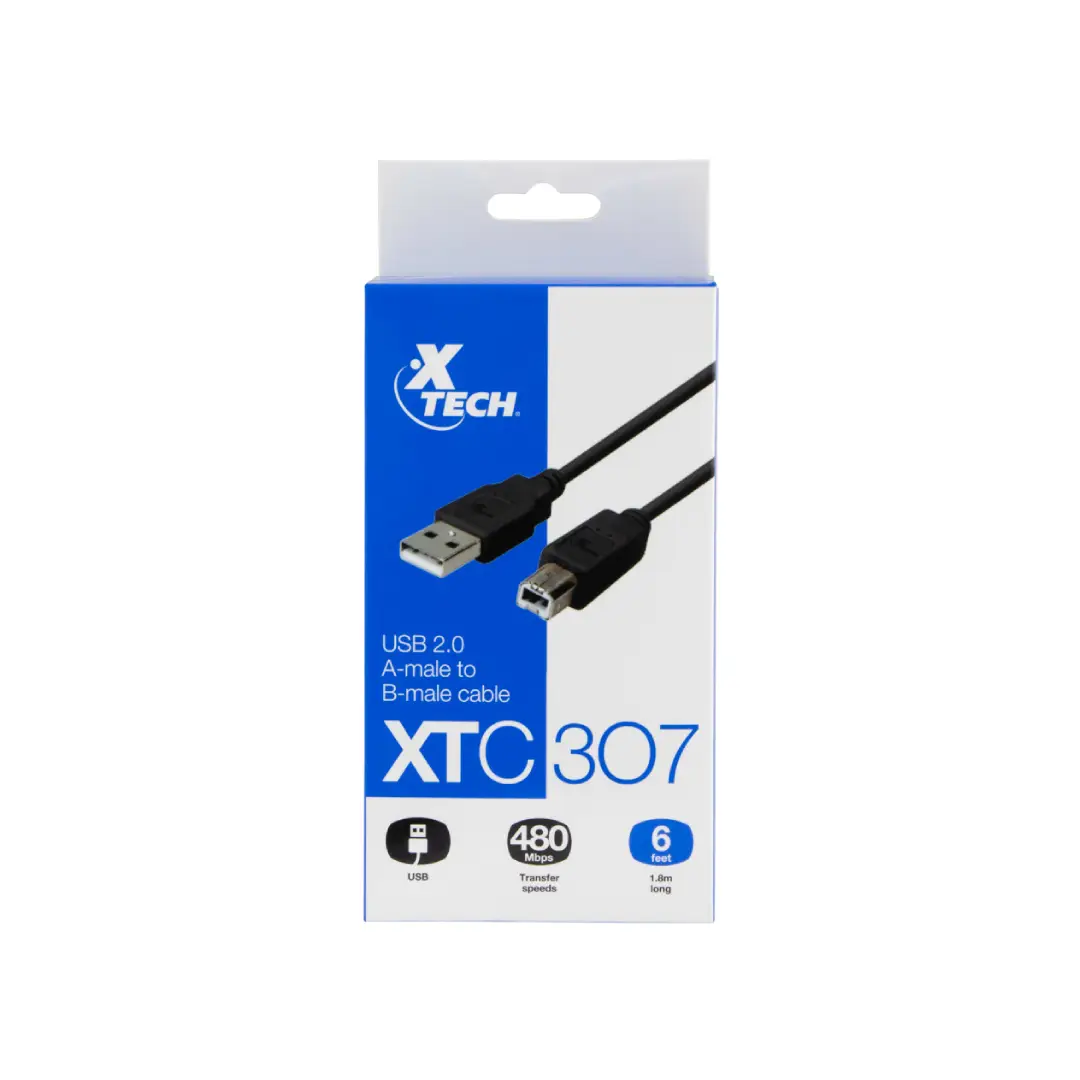 X-TECH-CABLE-USB-6FT.-XTC-307-1 CABLE XTC-307 - USB - Imagen 1