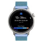 Reloj T8 Gris + Pulsera velcro celeste