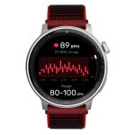 RELOJ T8 GRIS + PULSERA VELCRO NEGRA ROJA