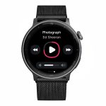 RELOJ T8 NEGRO + PULSERA INOX X1