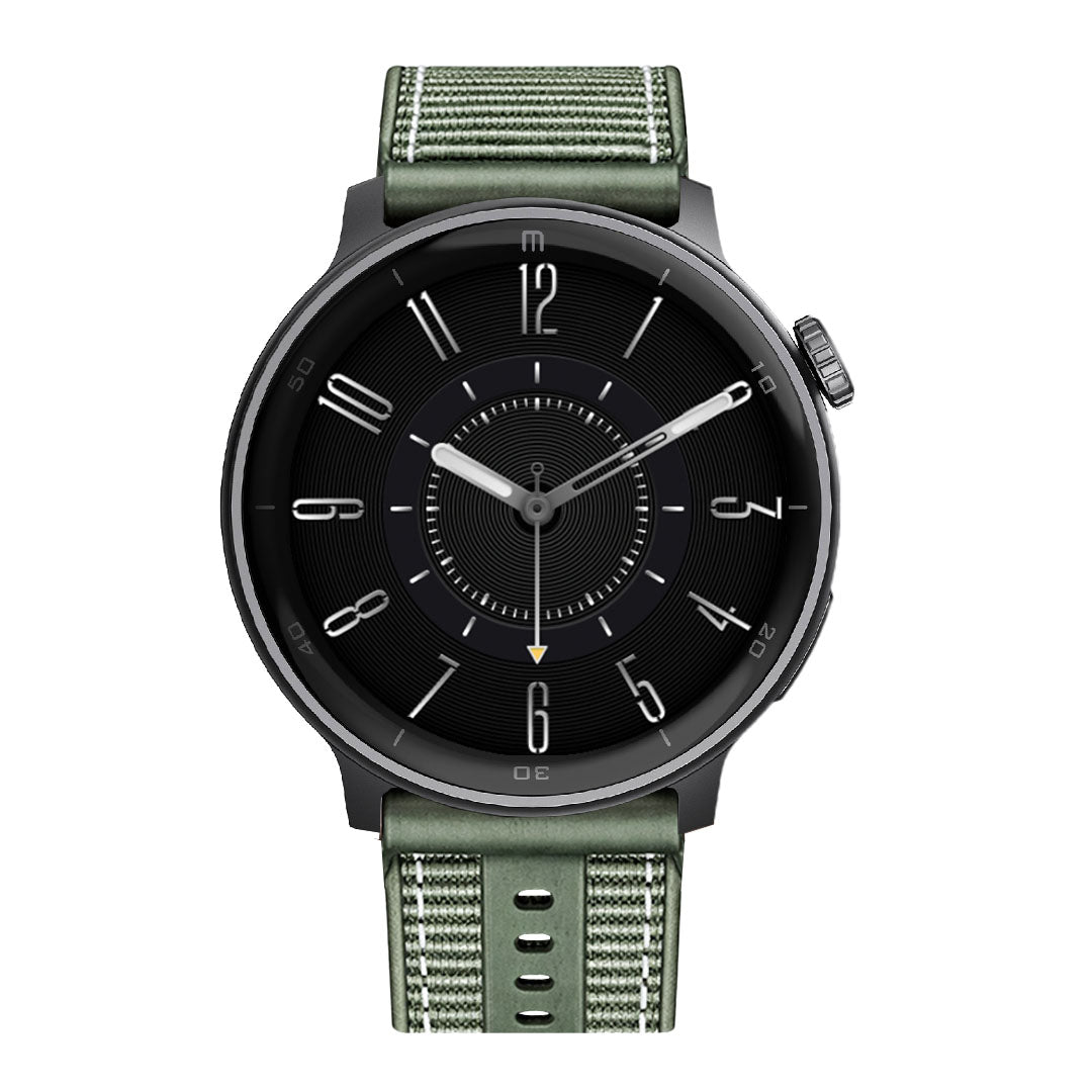 Lona_Verde_c_Bordado_T8_NEGRO RELOJ T8 NEGRO + PULSERA LONA VERDE CON BORDADO - Imagen 1