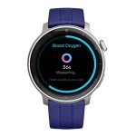 RELOJ T8 GRIS + PULSERA SILICÓN AZUL MARINO
