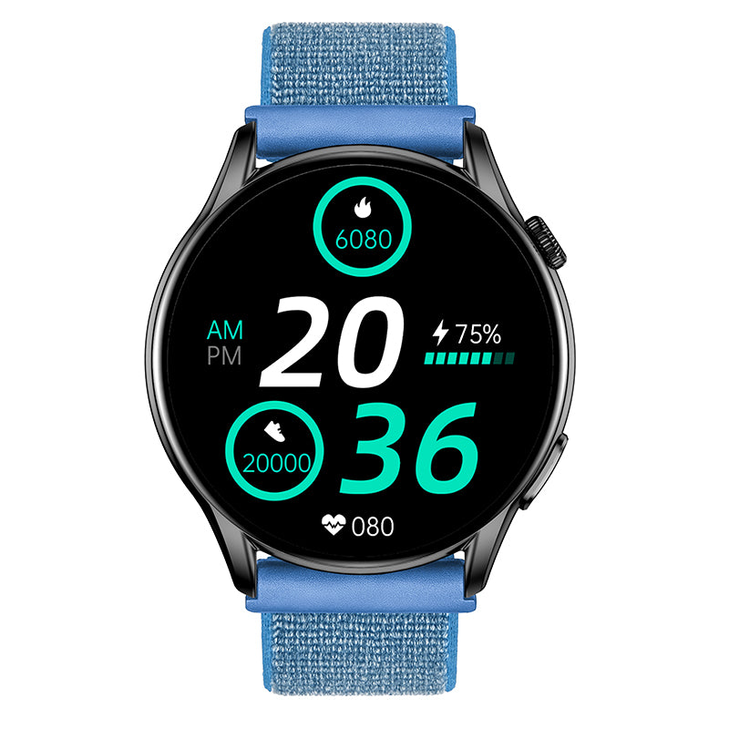 T7-VELCRO_AZUL_WEB_1 Reloj T7 Negro + Pulsera velcro azul - Imagen 1