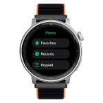 Reloj T8 Gris + Pulsera velcro negro con orilla naranja
