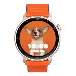 RELOJ T8 ROSA + PULSERA VELCRO NARANJA
