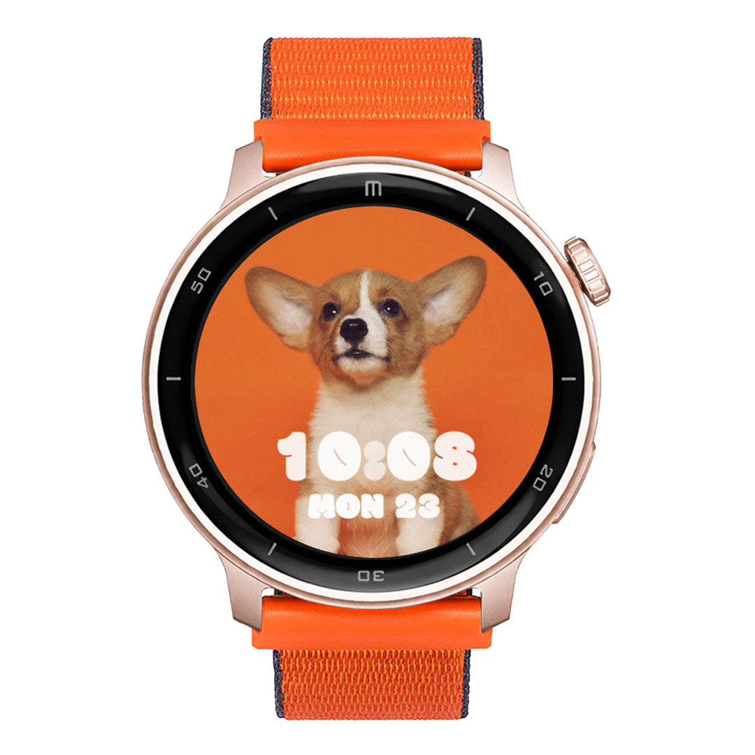 T8VELCRONARANJA RELOJ T8 ROSA + PULSERA VELCRO NARANJA - Imagen 1