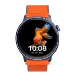 RELOJ T8 AZUL + PULSERA VELCRO NARANJA